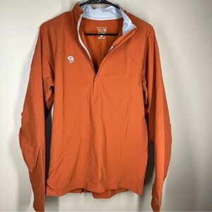 Mountain Hardwear Men’s Large 1/2 Zip Pullover Burnt Orange